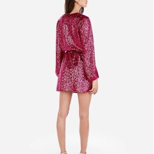 olivia culpo surplice sequin dress